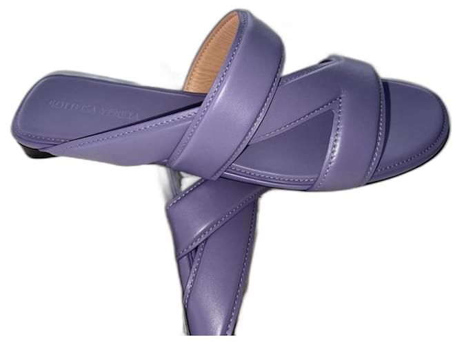 Bottega Veneta Sandals Purple Leather  ref.1282700