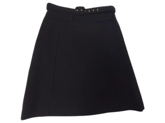 Falda de lana negra Dolce & Gabbana Negro