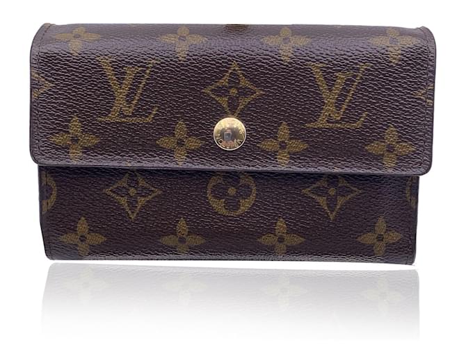 Louis Vuitton Portefeuille Alexandra en toile monogram marron M60047  ref.1282728
