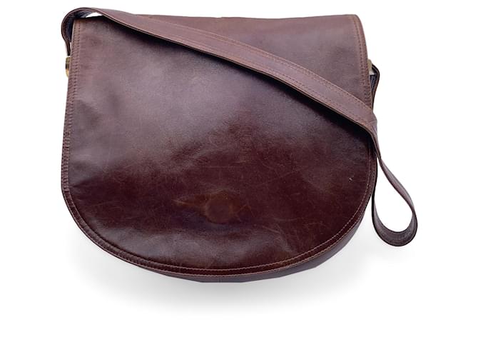 Bottega Veneta Vintage Brown Leather Flap Shoulder Bag  ref.1282731