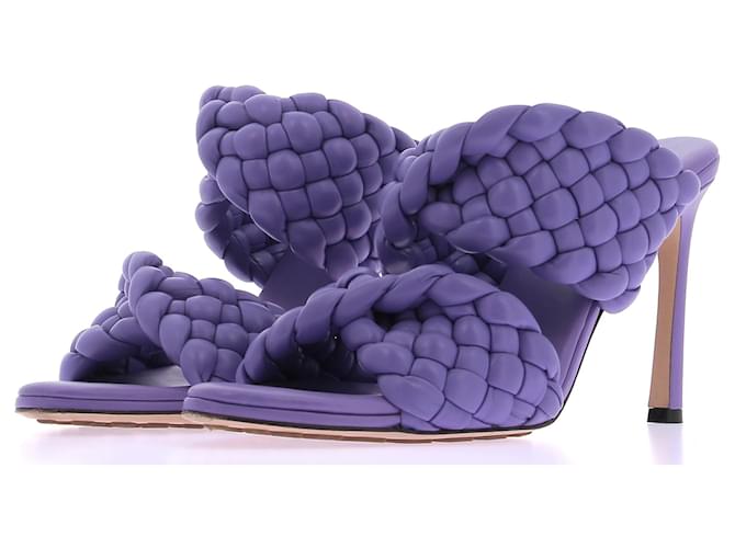 BOTTEGA VENETA  Mules & clogs T.eu 37 leather Purple  ref.1282743