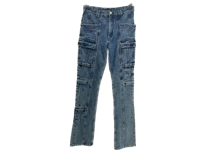 ISABEL MARANT Jeans T.fr 38 cotton Blu Cotone  ref.1282748