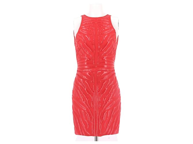VERSACE  Dresses T.it 38 polyester Red  ref.1282816