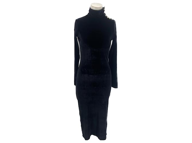 POLO RALPH LAUREN  Dresses T.International XS Velvet Black  ref.1282826