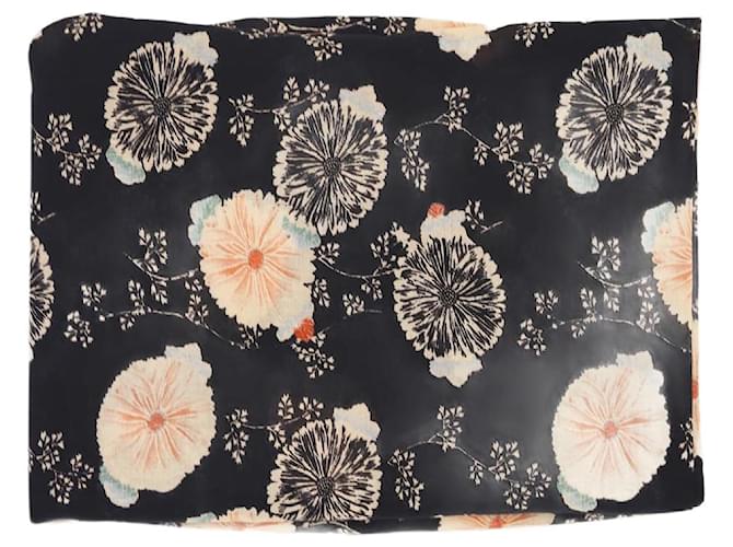 Ulla Johnson Black floral printed scarf Cotton  ref.1282830