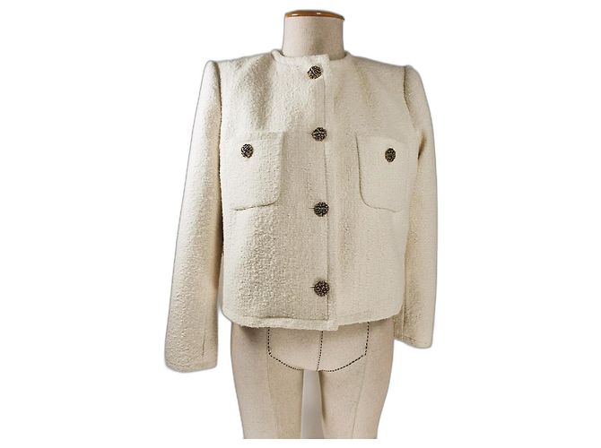 Ba&Sh Giacca Meredith Lady Tweed Ecru