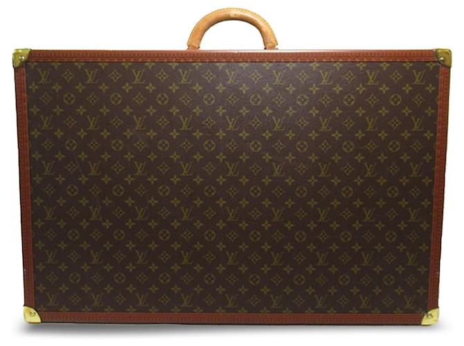 Louis Vuitton Brown Monogram Alzer Trunk 75 Leather Cloth  ref.1282903