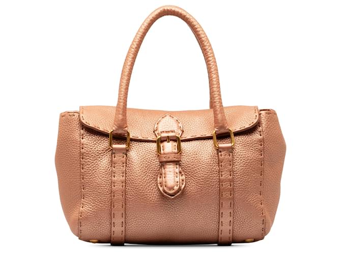 Fendi Pink Selleria Linda Handbag Leather Pony-style calfskin  ref.1282929