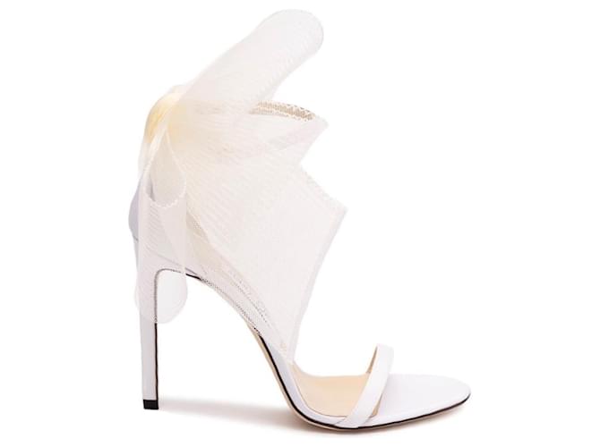 Jimmy Choo Sandálias Fora de branco Couro  ref.1282955