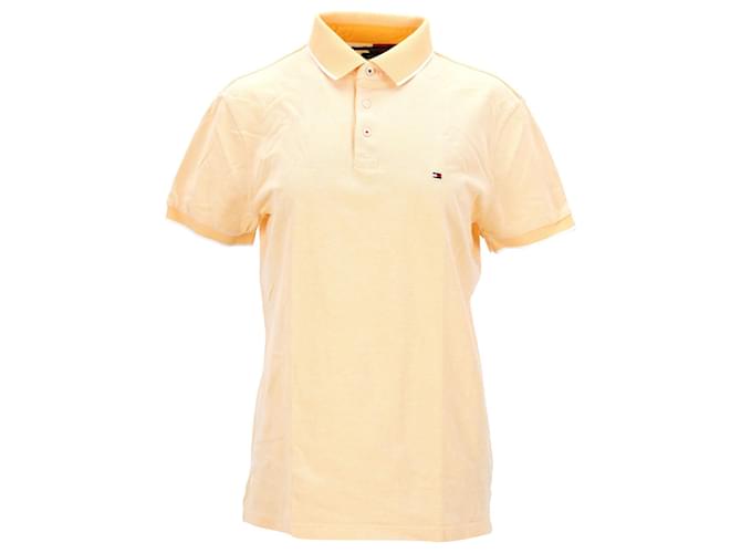 Tommy Hilfiger Oxford-Poloshirt für Herren mit Streifen Gelb Baumwolle  ref.1282984
