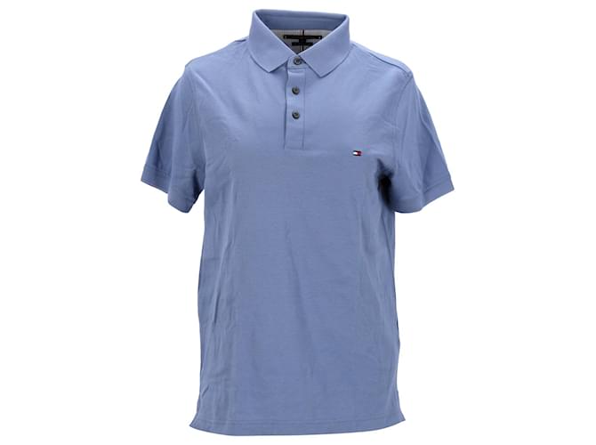 Tommy Hilfiger Mens Slim Fit Short Sleeve Polo Grey Cotton  ref.1282991
