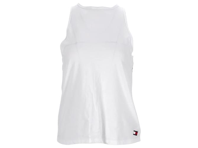 Tommy Hilfiger Womens Crossover Straps Tank Top White Cotton  ref.1282995