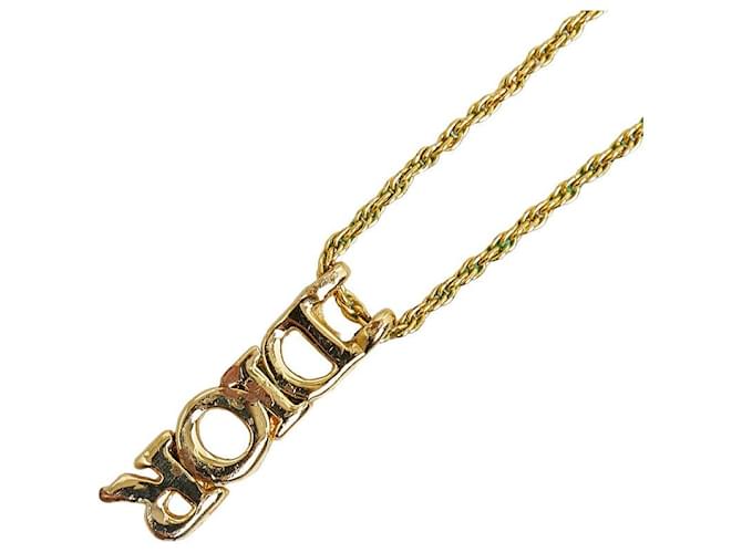 Dior Collar con colgante de logotipo Metal  ref.1283011