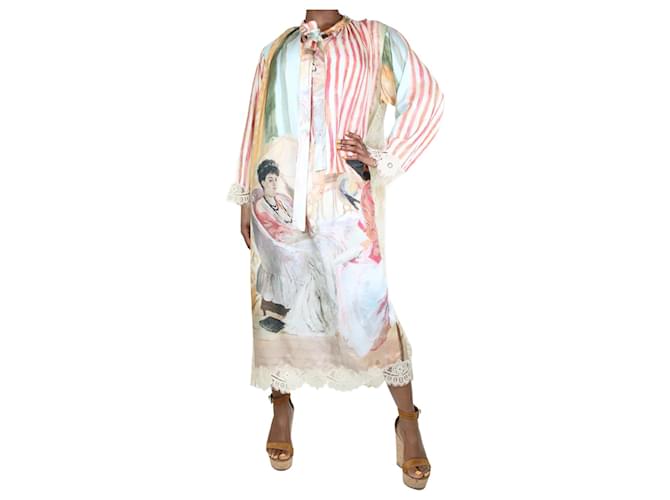 Zimmermann Mehrfarbiges Kleid mit Spitzenmalerei – Größe UK 14 Mehrfarben  ref.1283056