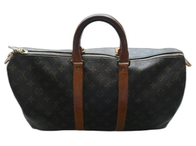 sac louis vuitton keepall 45 Brown Leather  ref.1283091