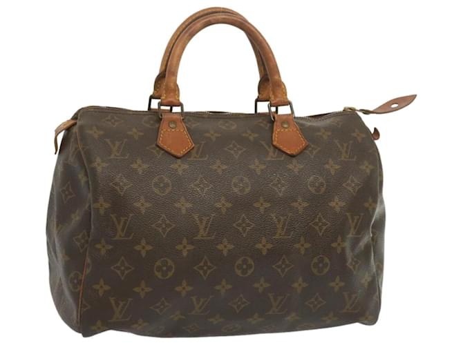 Louis Vuitton Monogram Speedy 30 Hand Bag M41526 LV Auth 67570 Cloth  ref.1283123