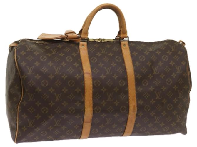 Louis Vuitton-Monogramm Keepall 55 Boston Bag M.41424 LV Auth bs11751 Leinwand  ref.1283133