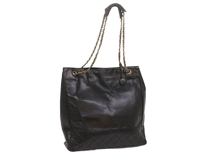 CHANEL Chain Shoulder Bag Leather Black CC Auth bs12354  ref.1283135
