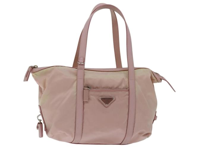 PRADA Hand Bag Nylon Pink Auth 67218  ref.1283141