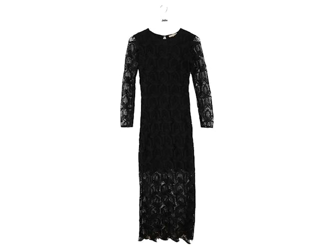 Maje Black dress Polyester  ref.1283146