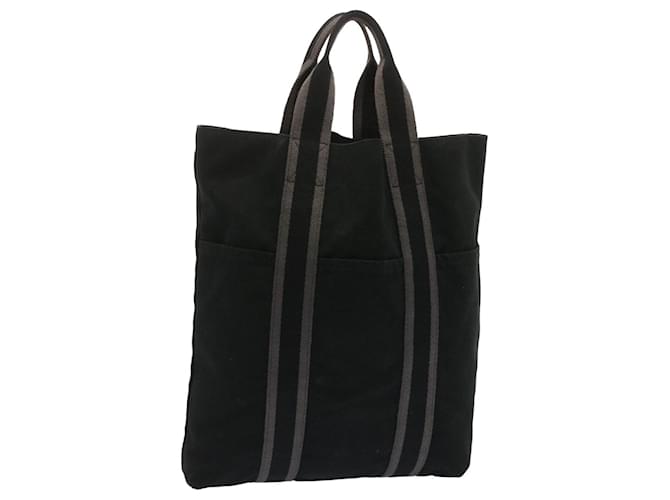 Hermès HERMES cabas Kabas Tote Bag Canvas Black Auth 67376 Toile Noir  ref.1283181