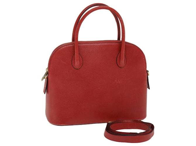 Céline CELINE Hand Bag Leather 2way Red Auth 67191  ref.1283187