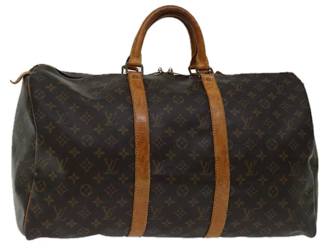 Louis Vuitton Monogram Keepall 50 Boston Bag M41426 LV Auth 52878 Cloth  ref.1283188