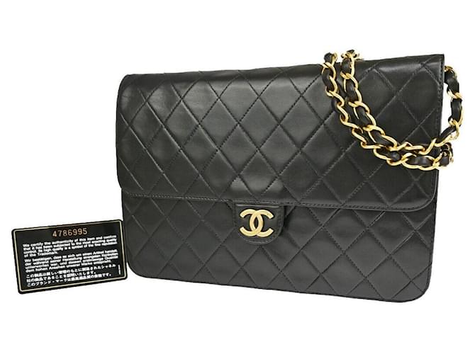 Chanel Matelassé Black Leather  ref.1283243