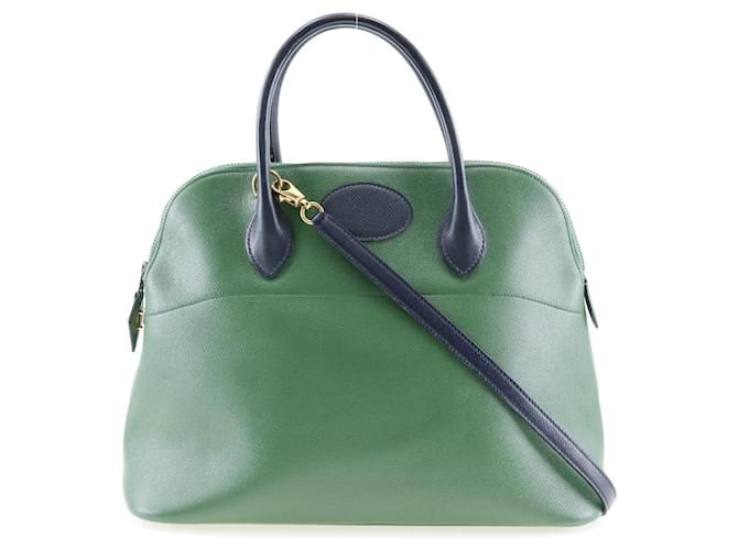 Hermès Bolide Green Leather  ref.1283302