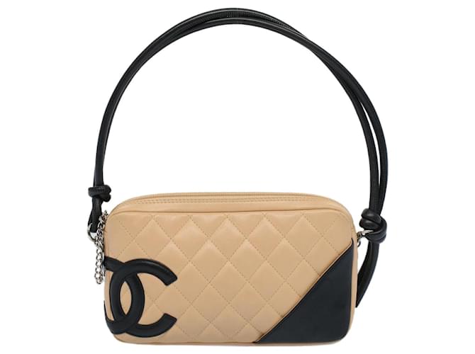 Chanel Cambon Beige Leder  ref.1283383