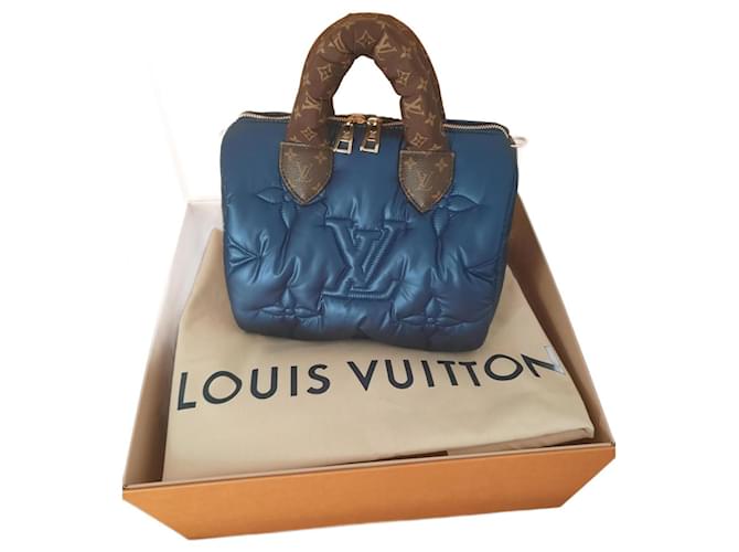 Louis Vuitton Speedy Bandoulière 25 Pillow Econyl Marineblau Synthetisch  ref.1283389