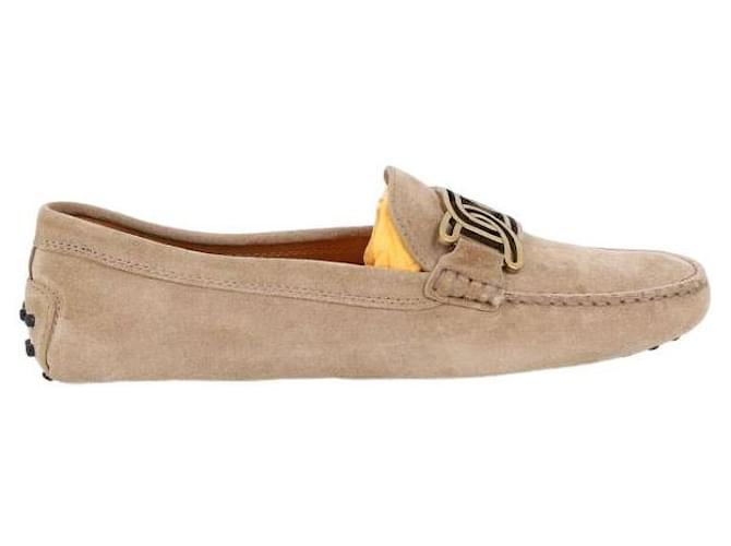 Tod's Leather loafers Beige  ref.1283420