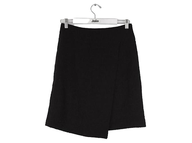 Chanel falda de lana Negro  ref.1283421
