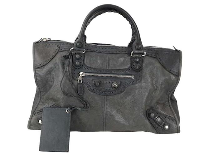 Balenciaga City leather shoulder bag Grey  ref.1283432
