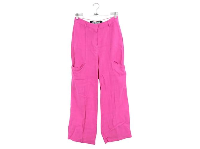 Jacquemus Wide cotton pants Pink  ref.1283437