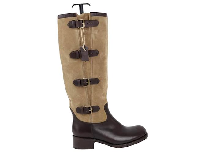 Free Lance Leather boots Brown  ref.1283439