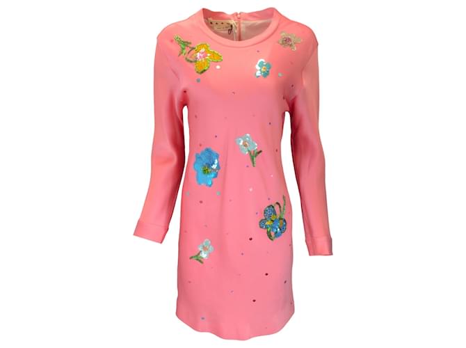 Autre Marque Marni – Kleid aus Crêpe-Satin in Candy-Waschung, Pink Viskose  ref.1283470