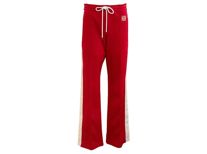 Autre Marque Loewe Pantalon de survêtement brodé Anagram en jersey rouge Polyester  ref.1283479