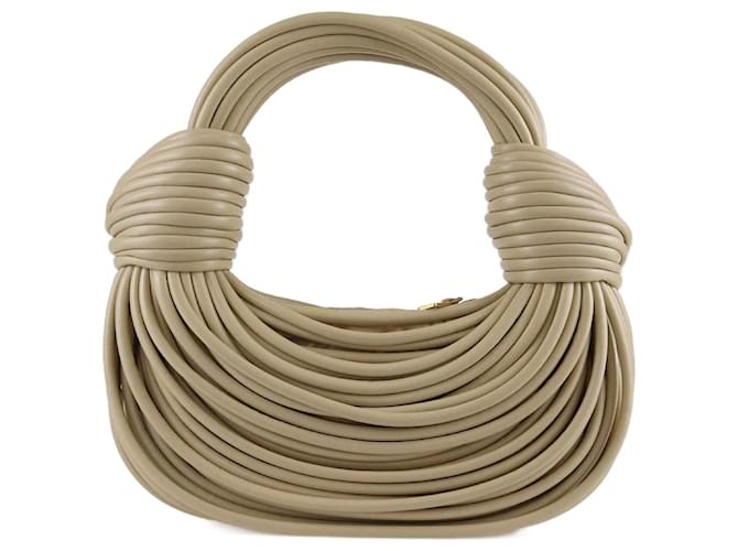 Bottega Veneta Light Beige Leather Minitubular lined Knot Bag  ref.1283515