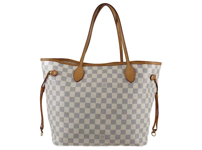 Twist Louis Vuitton Damier Azur Neverfull MM Bag Cloth  ref.1283521