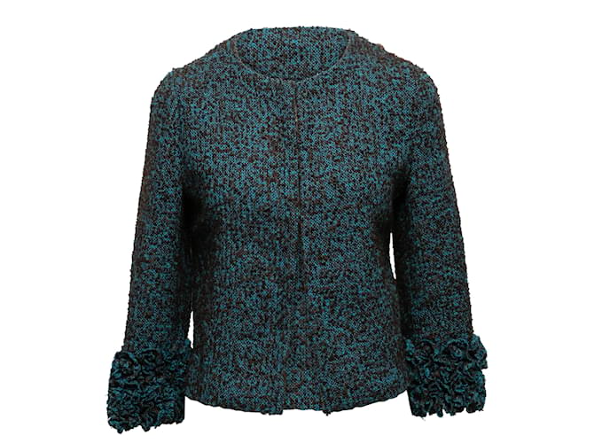 Blaugrüne und braune Jacke aus Woll- und Mohairmischung von Marni, Größe IT  44 Wolle  ref.1283551