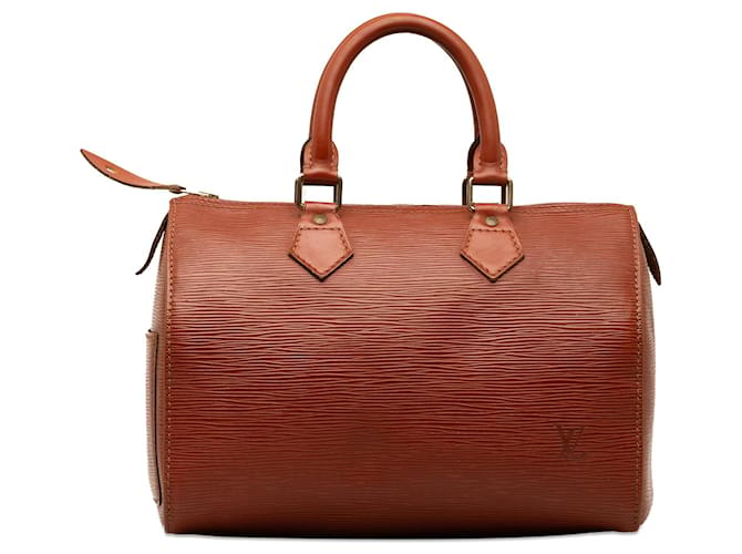 Brown Louis Vuitton Epi Speedy 25 Boston Bag Leather  ref.1283593