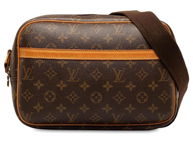 Brown Louis Vuitton Monogram Reporter PM Crossbody Bag Leather  ref.1283597