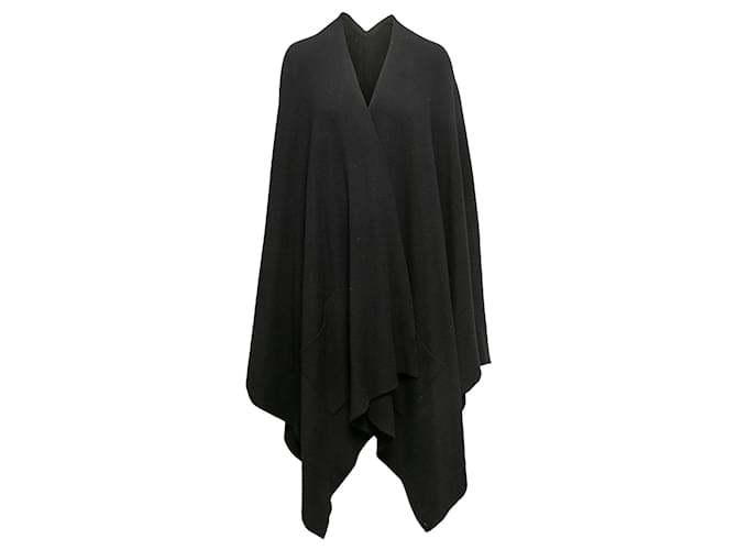 Black Chanel Wool Shawl Cape Size O/S  ref.1283602