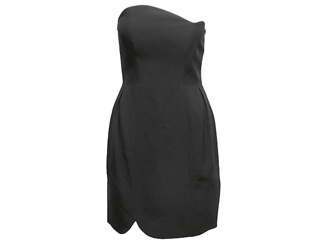 Black Miu Miu Strapless Mini Dress Size IT 40 Synthetic  ref.1283609