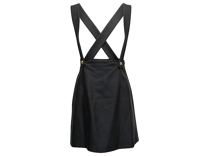 Black Miu Miu Suspender Skirt Size IT 44 Synthetic  ref.1283610