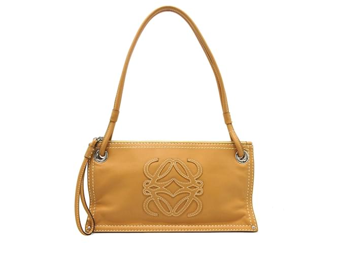 Tan Loewe Anagram Shoulder Bag Camel Leather  ref.1283641