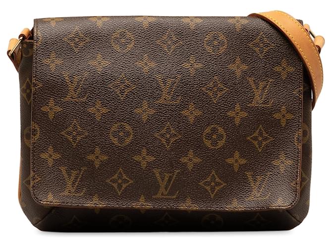 Brown Louis Vuitton Monogram Musette Tango Short Strap Shoulder Bag Leather  ref.1283648