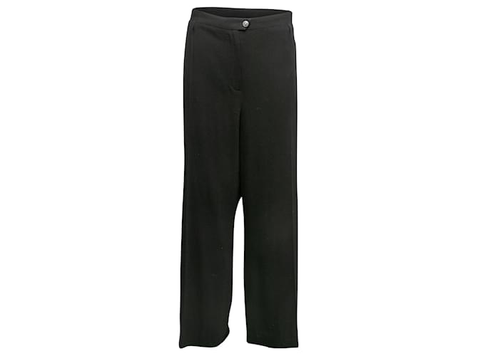 Automne Chanel noir/L'hiver 2008 Pantalon Laine Taille FR 50  ref.1283659