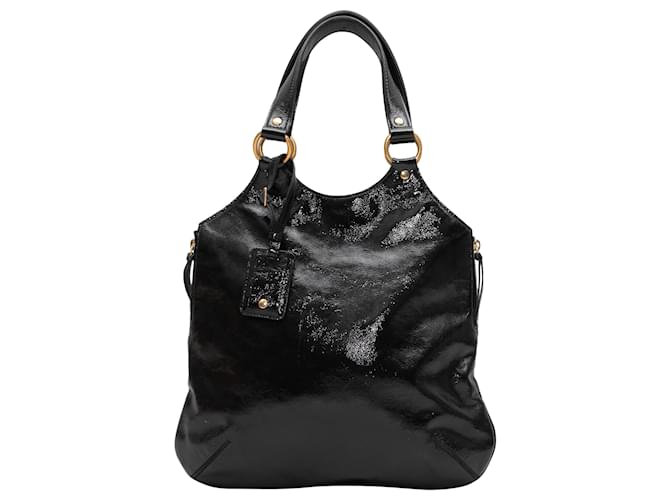 Black Yves Saint Laurent Patent Leather Handbag  ref.1283663